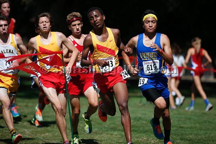 2014StanfordD2Boys-023.JPG - D2 boys race at the Stanford Invitational, September 27, Stanford Golf Course, Stanford, California.